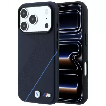 BMW M Tire Track Blue Line MagSafe dėklas iPhone 18 Pro / 17 Pro, tamsiai mėlynas