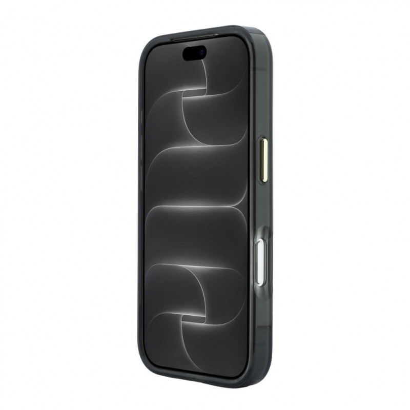 Karl Lagerfeld HC MagSafe IML Peekaboo Print & Metal Frame dėklas, skirtas Apple iPhone 18 Pro Max, juodas