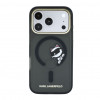 Karl Lagerfeld HC MagSafe IML Peekaboo Print & Metal Frame dėklas, skirtas Apple iPhone 18 Pro, juodas