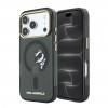 Karl Lagerfeld HC MagSafe IML Peekaboo Print & Metal Frame dėklas, skirtas Apple iPhone 18 Pro, juodas