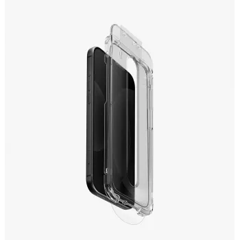 Grūdintas stiklas UNIQ Optix SwiftFitVivid DX2, skirtas iPhone 18 Pro Max, su aplikatoriumi