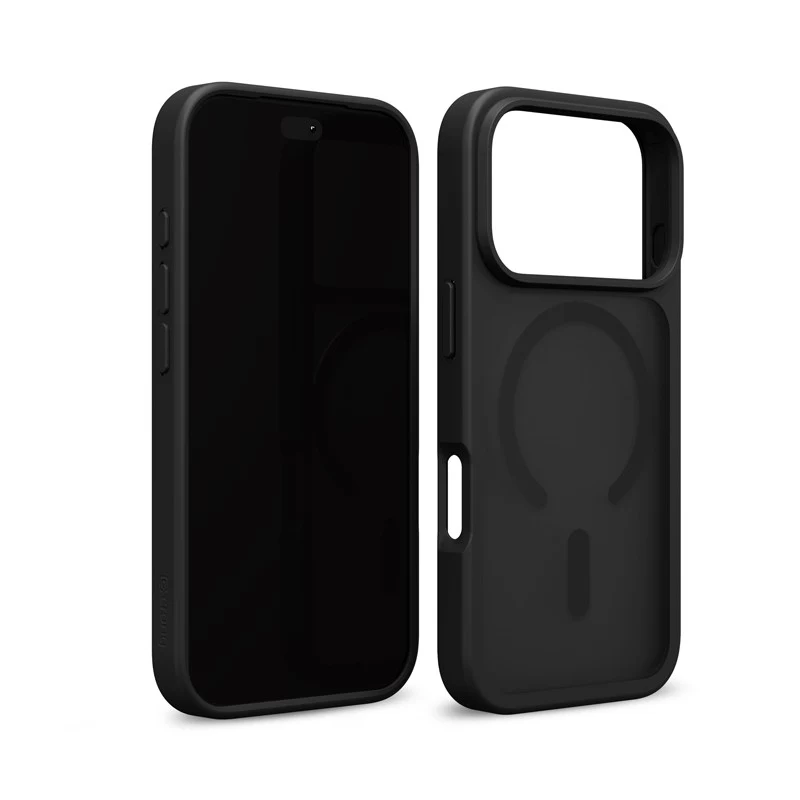 Crong Matte Magnetic MagSafe dėklas iPhone 18 Pro / 17 Pro, juodas