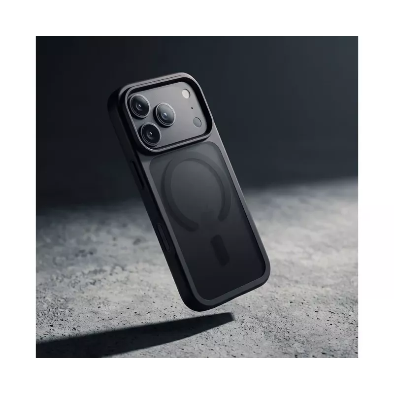 Crong Matte Magnetic MagSafe dėklas iPhone 18 Pro / 17 Pro, juodas