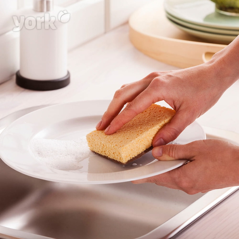 York Eco Natural celiuliozės kempinė indams plauti ECO 2 vnt.