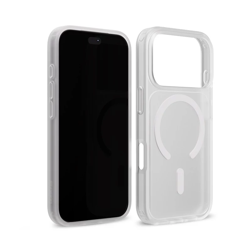 Crong Matte Magnetic MagSafe dėklas iPhone 18 Pro / 17 Pro, baltas