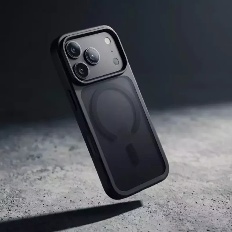 Crong Matte Magnetic MagSafe dėklas iPhone 18 Pro Max / 17 Pro Max, juodas