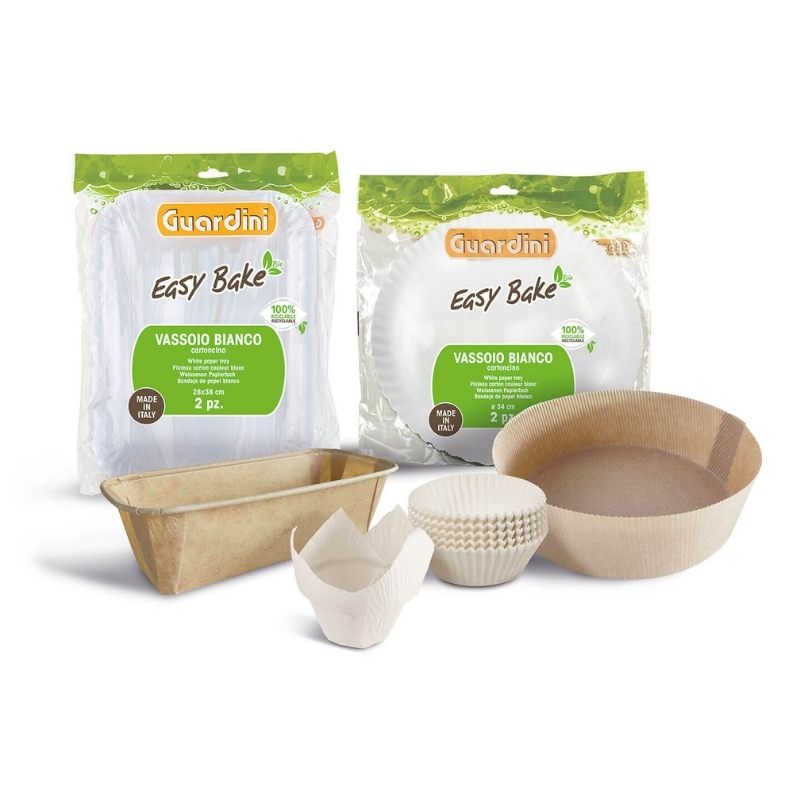 Guardini Easy Bake Bio popierinės kepinių formelės, Ø 7 x 3 cm, baltos, 100 vnt.