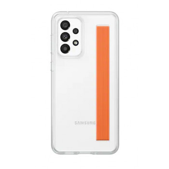 Samsung Slim Strap Cover dėklas su dirželiu, skirtas Galaxy A33 5G, skaidrus (EF-XA336CTE)
