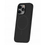 iLike Apple iPhone 16 Pro Max Soft Touch silikoninis dėklas su magnetu, juodas