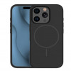 iLike Apple iPhone 16 Pro Max Soft Touch silikoninis dėklas su magnetu, juodas