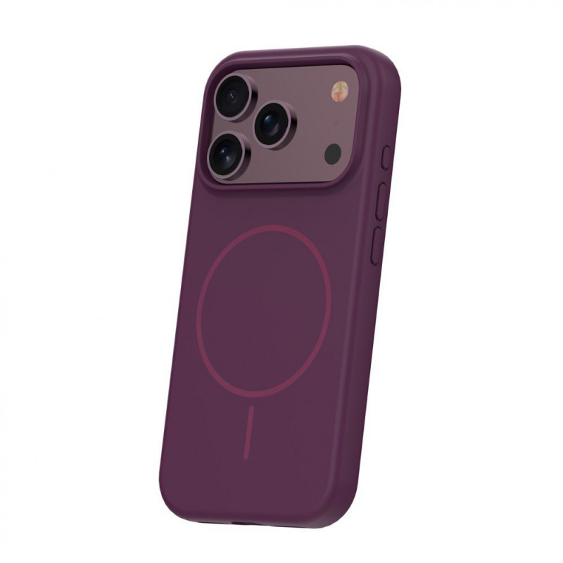 TFO Silicone Thin Mag dėklas, skirtas iPhone 17 Pro / iPhone 18 Pro 6.3 inch, tamsiai vyšninis