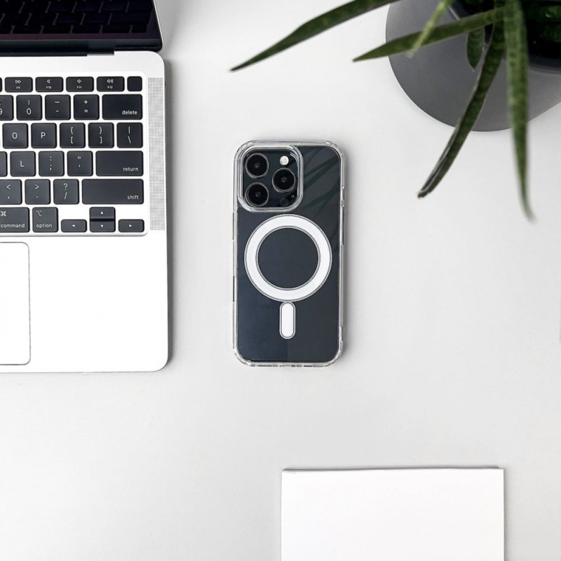 Hurtel Ultra Clear dėklas su MagSafe, skirtas Samsung Galaxy S25 Edge – permatomas