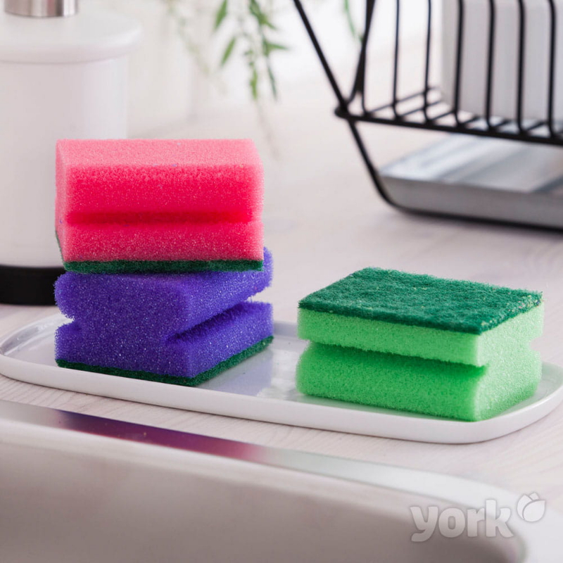 YORK abrazyvinė indų plovimo kempinė, 3 vnt.