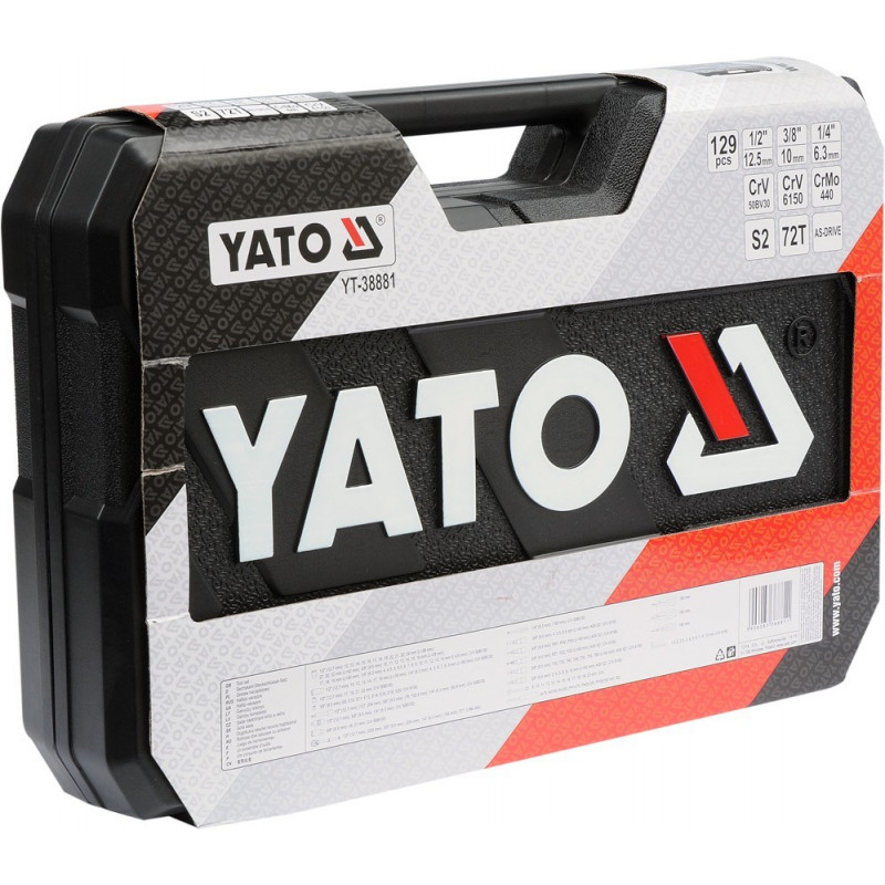Yato YT-38881 mechanikos įrankių rinkinys, 129 įrankiai