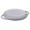 STAUB apvali ketaus grilio keptuvė su dviem rankenomis 40509-522-0 - grafito 26 cm