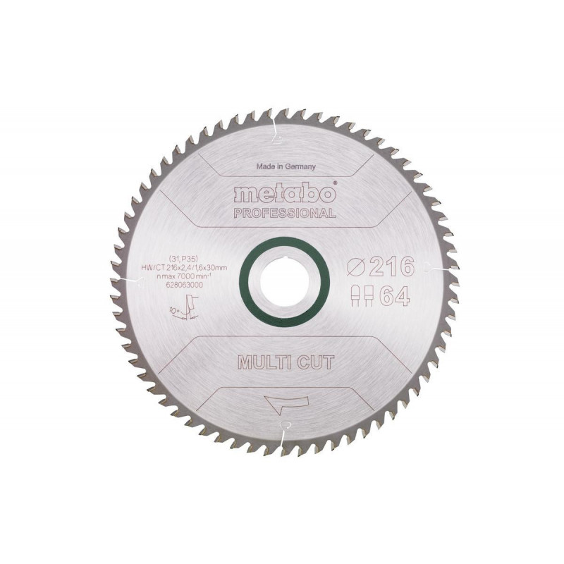 Metabo 628063000 diskinio pjūklo geležtė 21,6 cm 1 vnt.