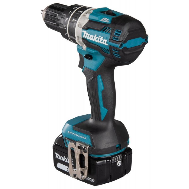 Makita DHP484RFJ akumuliatorinis gręžtuvas-suktuvas, 2000 RPM, juodas/mėlynas