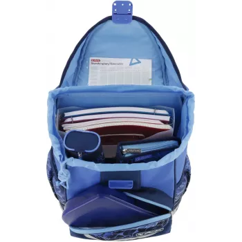 Herlitz UltraLight Plus mokyklinė kuprinė, Blue Shark