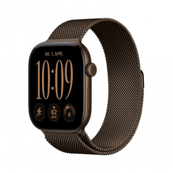Apple Watch Series 12 GPS + Cellular 46mm Dark Bronze aliuminio korpusas su Dark Bronze Milanese Loop - M/L