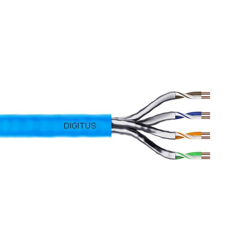 Digitus Cat6a U/FTP montavimo kabelis, 100 m, mėlynas, LSZH, simpleksinis