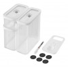 ZWILLING 1026082 stačiakampės maisto laikymo talpos, 5,4 l, permatomos/baltos, 5 vnt.