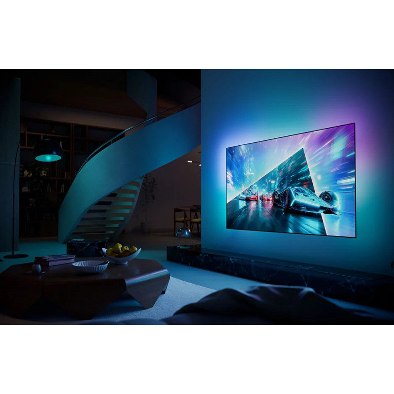 Philips 65OLED761/12 65 inch (164 cm) 4K UHD televizorius, Ambilight iš 3 pusių, 120 Hz, juodas
