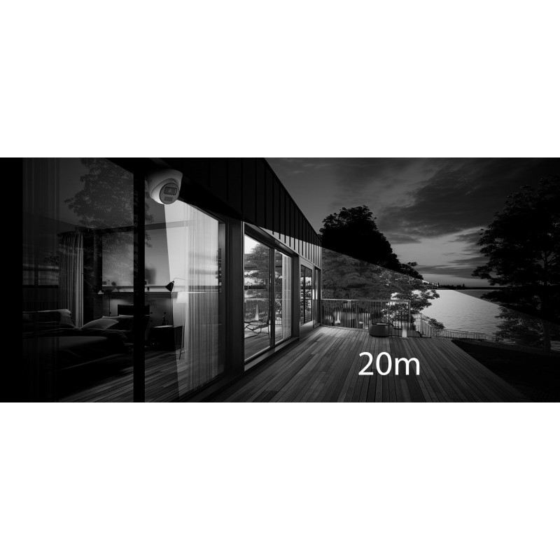 IP kamera Hilook IPC-T241H-C kupolinė 4MP 2.8mm IR20m