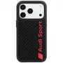 Audi R8 anglies pluošto MagSafe dėklas iPhone 18 Pro / 17 Pro juodas
