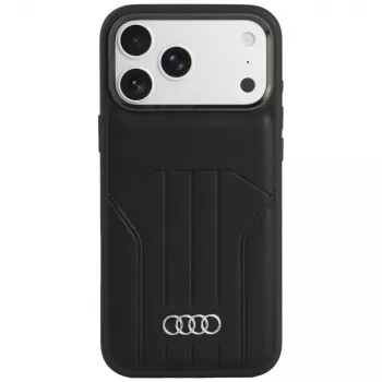 Audi sintetinės odos MagSafe dėklas iPhone 18 Pro Max / 17 Pro Max, juodas