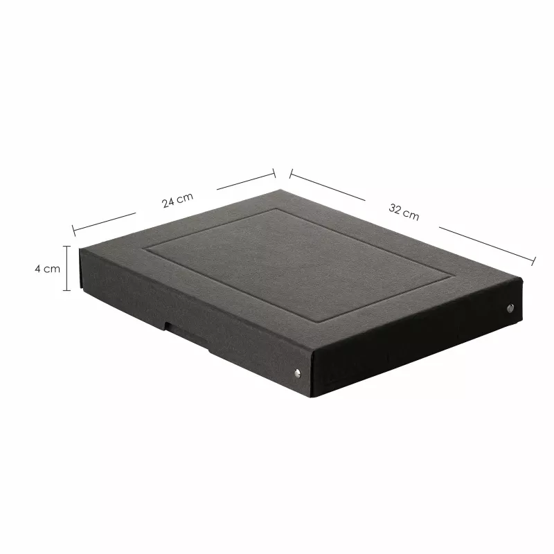 FALKEN PURE dokumentų dėžė 500 lapų, 24 x 32 x 4 cm, juoda