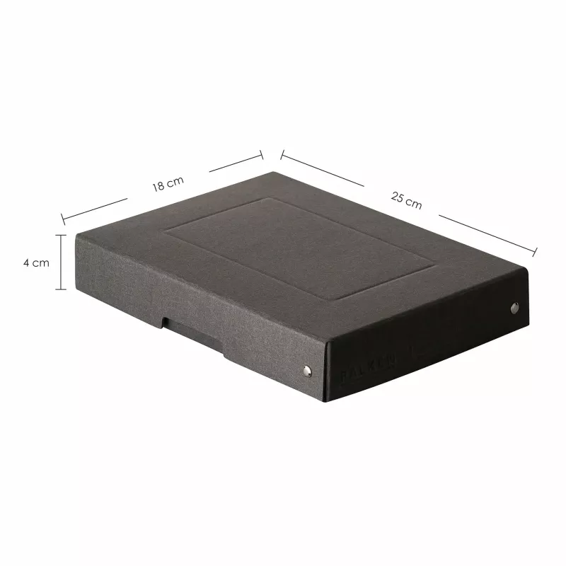 FALKEN PURE dokumentų dėžė 500 lapų, 18 x 25 x 4 cm, juoda