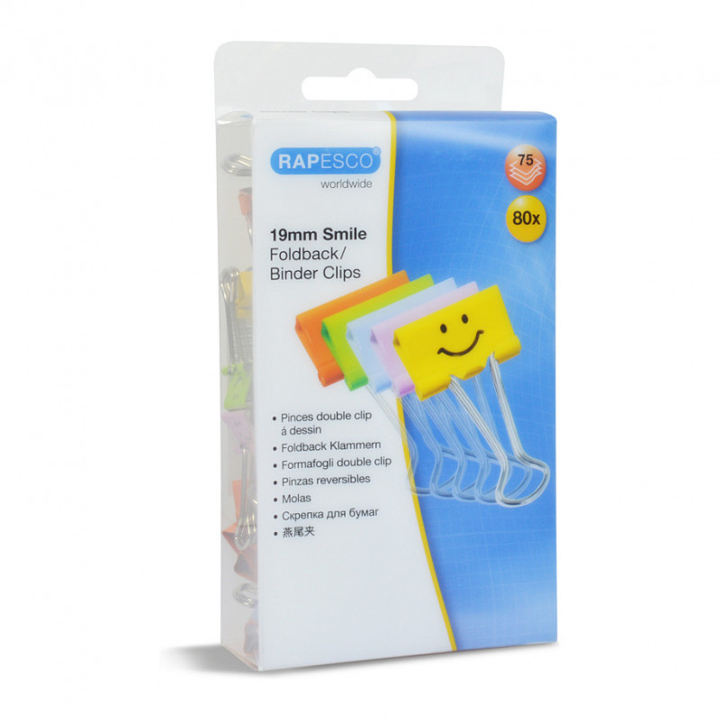 RAPESCO® dokumentų segtukai įvairių spalvų 1.9 cm