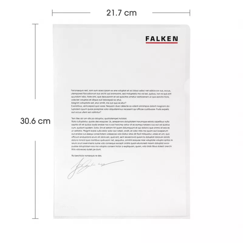 Falken dokumentų įmautės DIN A4, tekstūruotas paviršius, 0,09 mm, permatomos