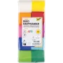 folia krepinio popieriaus dekoratyvinės juostelės, įvairių spalvų, 32.0 gsm, 10 ritinėlių