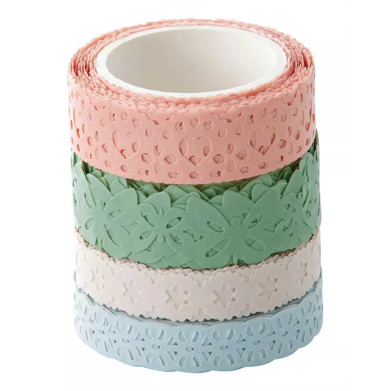 folia Washi Deco Tape rinkinys, 4 x 5 m, pastelinis
