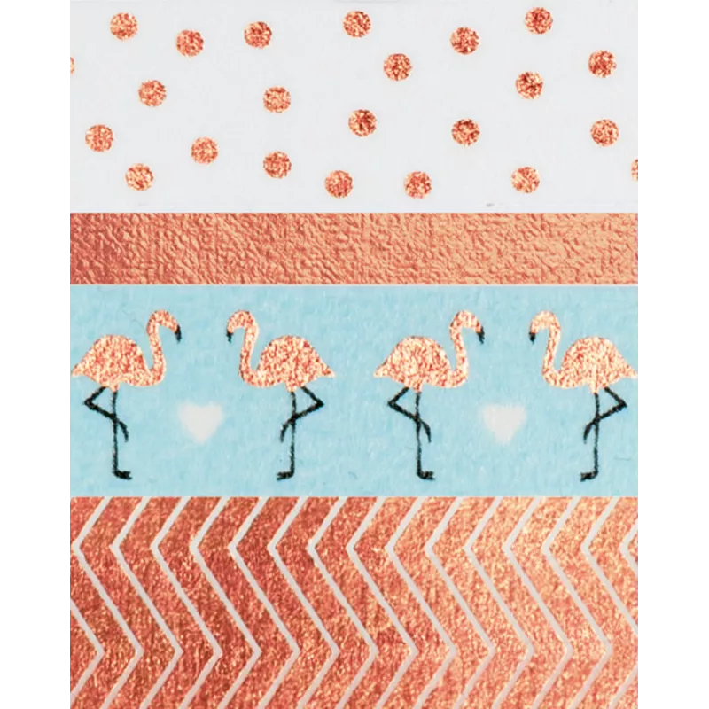 folia dekoratyvinė lipni juosta 15 mm x 5 m 4 dizainai balta, žalia, varinė