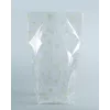 folia celofano maišelis 9.5 x 16.0 cm permatomas su auksiniu spaudu