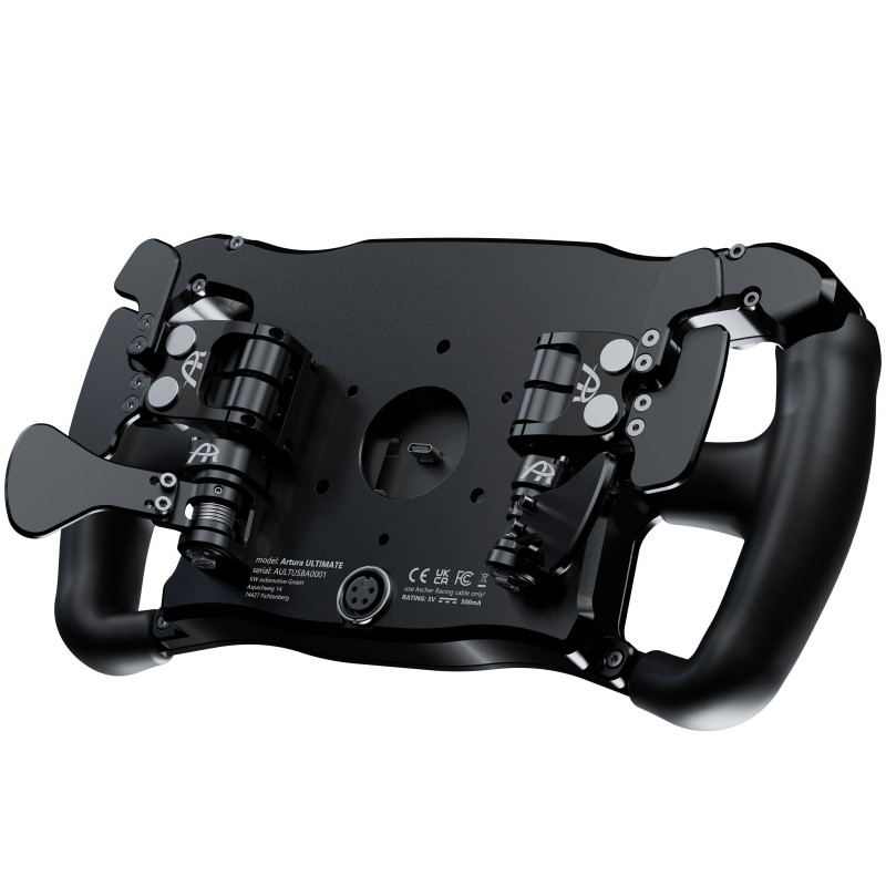 Ascher Racing Ultimate Black Edition lenktynių simuliatoriaus vairas