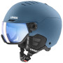 UVEX Wanted Visor slidinėjimo šalmas, akmens spalvos/mėlynas, 58-61