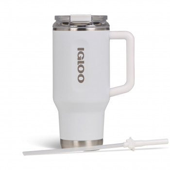 Igloo Travel Mug 32 OZ (0,95 l) termo puodelis su šiaudeliu, baltas