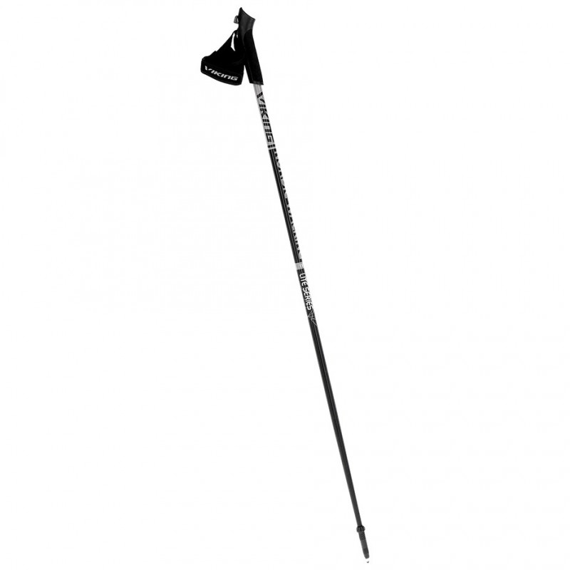 VIKING Lite Pro Nordic Walking lazdos 115 cm, sidabrinės/juodos