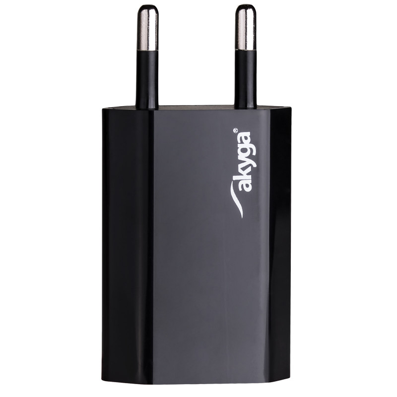 Sieninis įkroviklis Akyga AK-CH-03BK 5W USB-A 5V / 1A juodas