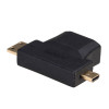 Akyga AK-AD-23 HDMI (F) į Mini HDMI (M) / Micro HDMI (M) adapteris, juodas
