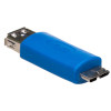 Akyga AK-AD-25 USB-A 3.0 (F) į Micro USB-B 3.0 (M) OTG adapteris, mėlynas
