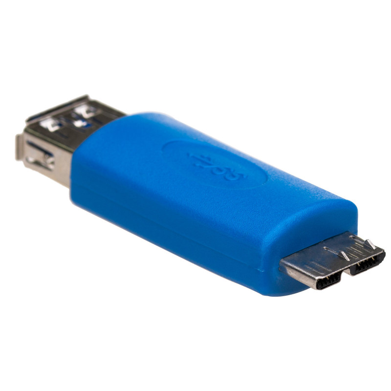 Akyga AK-AD-25 USB-A 3.0 (F) į Micro USB-B 3.0 (M) OTG adapteris, mėlynas