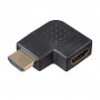 Akyga AK-AD-45 HDMI (kištukas) – HDMI (lizdas) adapteris, 90° kampu į kairę, juodas