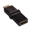 Akyga AK-AD-40 HDMI (M) į HDMI (F) 180° pasukamas kampinis adapteris, juodas