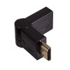 Akyga AK-AD-40 HDMI (M) į HDMI (F) 180° pasukamas kampinis adapteris, juodas