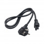 Akyga AK-NB-08A nešiojamojo kompiuterio maitinimo kabelis CEE 7/7 – IEC C5, CCA 3x0,5 mm², 1 m, juodas