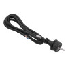 Akyga AK-OT-02S CEE 7/7 guminis maitinimo kabelis su atviru galu, H05RR-F 3x 1,5 mm², 1,8 m, juodas